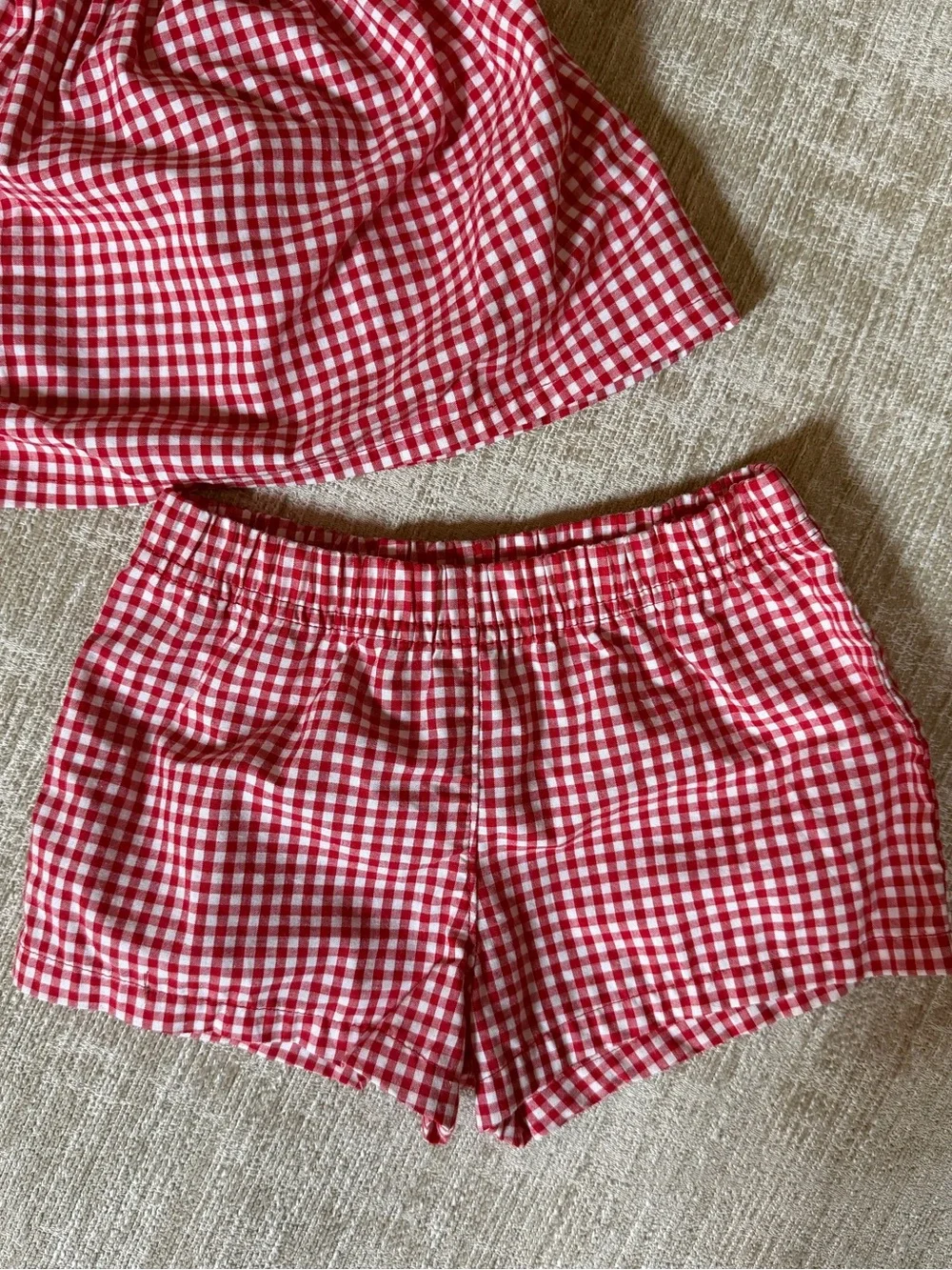 Carter's Child of Mine Girl Patriotic Americana gingham set 12 m